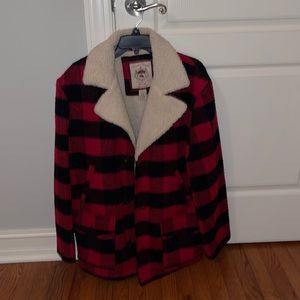 VINTAGE heavy wool Sherpa lined coat